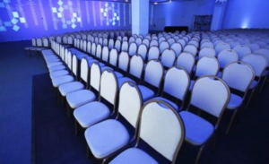 Rows of seats at The Event Center
